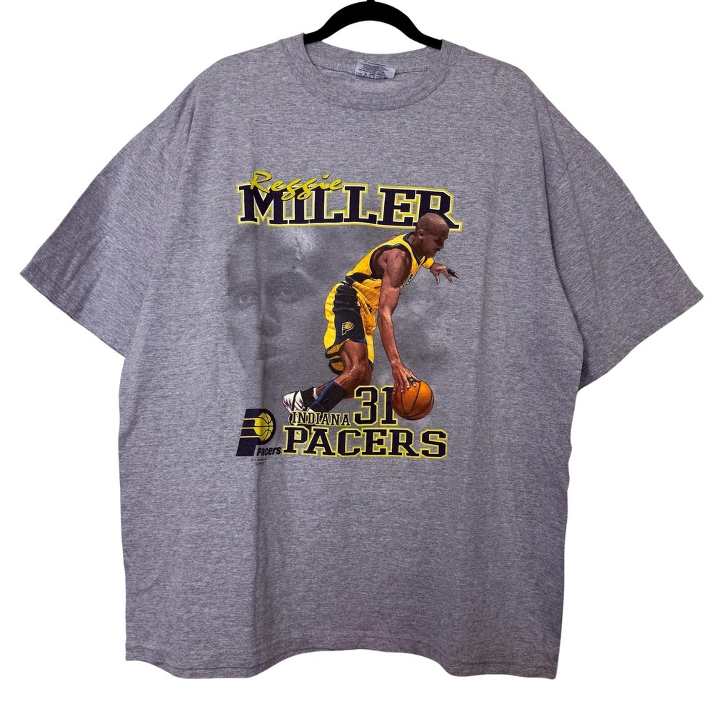 Vintage Reggie Miller Indiana Pacers NBA T-shirt 90s 2000s Basketball Size XL